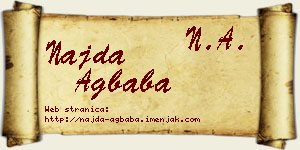 Najda Agbaba vizit kartica